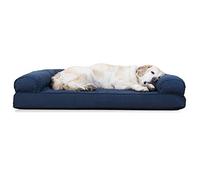 FurHaven - Cuccia in Gel rinfrescante, per Cani di Taglia Grande, con Cuscini Rimovibili e Copertura Lavabile, per Cani Fino a 43 kg, Divano Trapuntato, Jumbo Plus/XL, Blu Navy