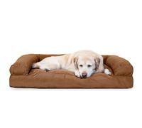 FurHaven Cuscino XL per cani letto trapuntato stile divano con fodera rimovibile lavabile - marrone tostato, Jumbo (XL)