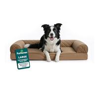 Furhaven Large Orthopedic Dog Bed Quilted Sofa-Style w/Removable Washable Cover - Toasted Brown, Large