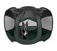 Furhaven Pop Up Playpen Pet Tent Playground - Hunter Green, Small