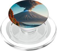 Furia vulcanica: un paesaggio fantasy digitale AI PopSockets PopGrip per MagSafe