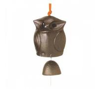 Furin Giapponese Vento Bell Campanello Takaoka Metallo Craft Fukuro Gufo Nero