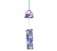 Furin Vento Bell Suoneria Arita Yaki Ko-Imari Nabeshima Stile Peony Fenice Japan