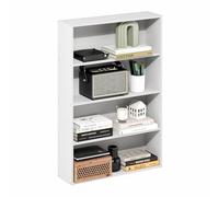 Furinno Basic Libreria a 4 Ripiani, Scaffale, Organizzatore, 6 x 24 x 35, Bianco