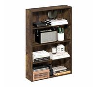 Furinno Basic Libreria a 4 Ripiani, Scaffale, Organizzatore, 6 x 24 x 35, Pino Ambra