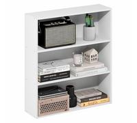 Furinno Basic Libreria Aperta a 3 Ripiani, Scaffale, Organizzatore Portaoggetti, 16.8 x 60 x 67.1 cm, Bianco
