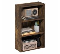 Furinno Basic Libreria Aperta a 3 Ripiani, Scaffale, Organizzatore Portaoggetti, 18.5 x 42.2 x 67.1 cm, Pino Ambra