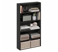 Furinno BASIC Libreria Aperta a 5 Ripiani, Scaffale, Organizzatore Portaoggetti, 16.8 x 60 x 110.9 cm, Espresso