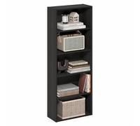 Furinno Basic Libreria Aperta a 5 Ripiani, Scaffale, Organizzatore Portaoggetti, 18.5 x 42.2 x 110.9 cm, Espresso