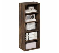 Furinno Basic Libreria Aperta a 5 Ripiani, Scaffale, Organizzatore Portaoggetti, 29 x 42.2 x 110.9 cm, Pino Ambra
