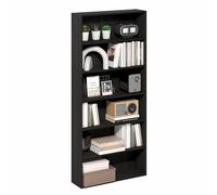Furinno Basic Libreria Aperta a 6 Ripiani, Scaffale, Organizzatore Portaoggetti, 16.8 x 60 x 134 cm, Espresso