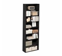 Furinno Basic Libreria Aperta a 8 Ripiani, Libreria, Organizer Portaoggetti, 23 x 60 x 180 cm, Espresso