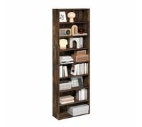 Furinno Basic Libreria Aperta a 8 Ripiani, Scaffale, Organizzatore Portaoggetti, 22.86 x 60 x 180 cm, Pino Ambra