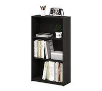 Furinno BASIC Libreria Moderna a 3 Ripiani, Libreria con Ripiani Aperti, per Soggiorno, Camera da Letto, Home Office, Dark Espresso