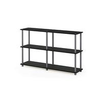 Furinno Besi - Espositore industriale multiuso con struttura in metallo, 4 x 2, colore: noce