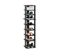 Furinno COMPACT scarpiera, a 9 ripiani organizer per scarpe, scarpiera autoportante verticale salvaspazio, 30.7 x 32.0 x 130.0 cm, per armadio ingresso, ufficio, garage, Espresso