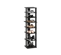 Furinno COMPACT Scarpiera, Organizer Scarpe a 8 Ripiani, Scarpiera Autoportante con Torre Portascarpe Salvaspazio Verticale, per Armadio, Ingresso, Ufficio, Garage, Espresso