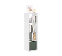 Furinno Cubicle Apri indietro Decorativo Cubo verticale Organizer per riporre oggetti, 4 cubi, Bianco
