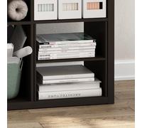 Furinno CUBICLE inserto per cubo, organizer per cubi con ripiano a H, compatibile con Furinno Extra Thick Cubes, per organizzazione e contenimento, Black Oak (non compatibile con scaffali IKEA Kallax)