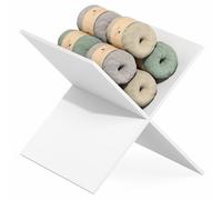 Furinno CUBICLE inserto per cubo, organizer per cubi con ripiano a X, accessorio a 3 ripiani, compatibile con Furinno Triple Thick Cubes e Ikea Kallax, per organizzazione e contenimento, bianco