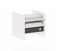 Furinno CUBICLE Inserto Per Cubo, Organizzatore A 3 Ripiani, Compatibile Con Cubi Extra Spessi, Per Organizzazione E Contenimento, Bianco (Non Adatto Alle Scaffalature IKEA Kallax)