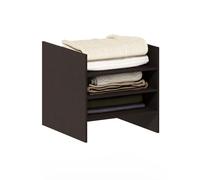 Furinno CUBICLE Inserto Per Cubo, Organizzatore A 3 Ripiani, Compatibile Con Cubi Extra Spessi, Per Organizzazione E Contenimento, Rovere Scuro (Non Adatto Alle Scaffalature IKEA Kallax)