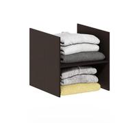 Furinno CUBICLE Inserto Per Cubo, Organizzatore A Ripiano A H, Compatibile Con Cubi Furinno Extra Spessi, Per Organizzazione E Contenimento, Rovere Scuro (Non Adatto Alle Scaffalature IKEA Kallax)