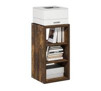 Furinno CUBICLE Libreria 3 Cubi Struttura Spessa, Libreria Reversibile Orizzontalmente e Verticalmente con Schienale Aperto, per Soggiorno, Camera da Letto, Home Office, Pino Ambra