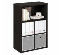 Furinno CUBICLE Libreria, libreria a 5 cubi, libreria organizer a cubi con retro chiuso, 38.9 x 75.9 x 110.0 cm, per soggiorno, camera da letto, ufficio domestico, rovere scuro