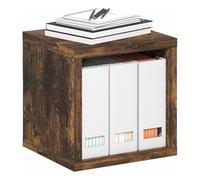 Furinno CUBICLE Libreria, libreria impilabile, libreria organizer a cubo con schienale aperto, extra spessa, 15,8" x 15,8" x 14,6", per soggiorno, camera da letto, ufficio domestico, pino ambrato