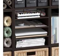 Furinno Cubicle - Organizer a 3 ripiani, in rovere nero