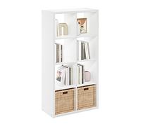 Furinno Cubicle - Organizer decorativo a forma di cubo, 8 cubi, Bianco