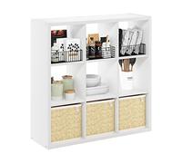Furinno Cubicle - Organizer decorativo a forma di cubo, 9 cubi, bianco