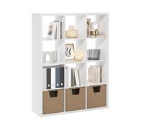 Furinno Cubicle, organizer per riporre i cubi decorativi sul retro aperto, 12 cubi, Bianco
