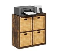 Furinno Cubicle Organizzatore Decorativo a Cubi con Retro Aperto, 4-Cubi, Amber Pine
