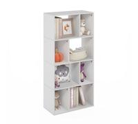 Furinno DALY Libreria 8 Cubi, Organizer a Cubi Libreria con Scomparti Irregolari, per Soggiorno, Camera da Letto, Home Office, Bianco