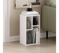 Furinno Daly - Libreria a 3 cubi, scaffale per libri bianchi, con scomparti irregolari, 9,4 x 11,7 x 21,3 cm, per soggiorno, camera da letto, casa, ufficio, tinta unita bianca