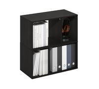 Furinno DALY Libreria A 4 Cubi, Libreria Portaoggetti A Cubi Con Scomparti Irregolari, Per Soggiorno, Camera Da Letto, Ufficio Domestico, Espresso
