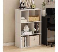Furinno Daly - Libreria a 6 cubi, scaffale per libri bianchi, organizer a cubo con scomparti irregolari, 11,7 x 23,6 x 36,8 cm, per soggiorno, camera da letto, casa, ufficio, tinta unita bianca