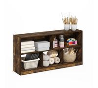 Furinno Daly Libreria Orizzontale a 5 Cubi e 2 Ripiani, Scaffale, Organizzatore di Stoccaggio, Larghezza 47, Pino Ambrato