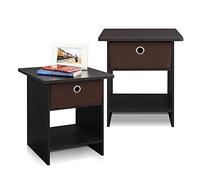 Furinno Dario Tavolino con Cassetto, Legno, Espresso/Marrone, taglia unica, 2 unità