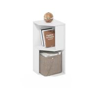 Furinno Econ 2 livelli Libreria angolare indipendente, scaffale per libri, Bianco