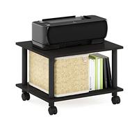 Furinno Econ Home Office - Supporto per CPU e stampante con ruote, colore: Nero