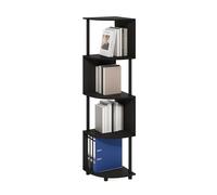 Furinno ECON Mensola Angolare, Libreria Angolare A 4 Ripiani, Scaffale Portaoggetti Zigzag, Scaffale Espositivo, Libreria, Per Organizzazione E Contenimento In Soggiorno, Ufficio Domestico, Espresso