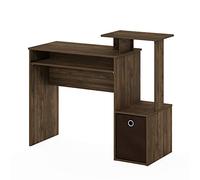 Furinno Econ Multipurpose Home Office Scrivania per Computer, Legno, Marrone (Columbia Walnut/Dark Brown), 40 x 100.08 x 86.61 cm