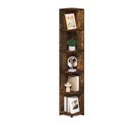 Furinno ECON scaffale angolare, a 5 ripiani libreria angolare, scaffali contenitivi, scaffale espositivo, libreria, per organizzazione e contenimento, soggiorno, ufficio domestico, Pino ambra