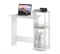 Furinno Efficient Home Laptop Notebook Scrivania per computer, Bianco/Bianco