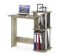 Furinno Efficient Scrivania per Computer, Legno, Beige (Sonoma Oak/White), 39.62 x 100.58 x 85.34 cm