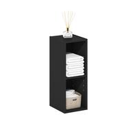 Furinno Fulda Libreria salvaspazio a 2 ripiani, larghezza 20 cm, legno nero