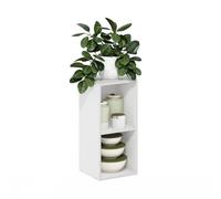 Furinno Fulda libreria salvaspazio a 2 ripiani, larghezza 25 cm, bianco